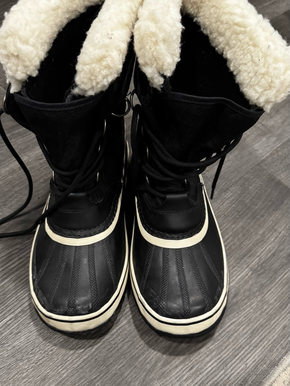 Sorel Women's Caribou Waterproof Boot Black/Stone Size 9